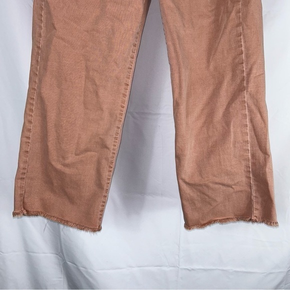 American Eagle Jeans Wide Leg Cropped Raw Hem Hidden Button Fly High Rise Denim - Picture 12 of 16